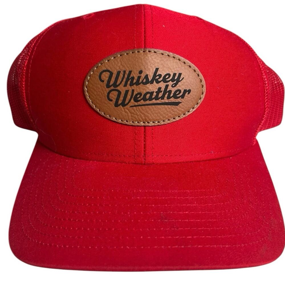 Whiskey Weather Richardson Red Trucker Hat Adjustable Strap